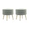 Manhattan Comfort Bailey Ottoman in Sage Green with Gold Feet, 2PK 2-OT003-SG - alternate 6